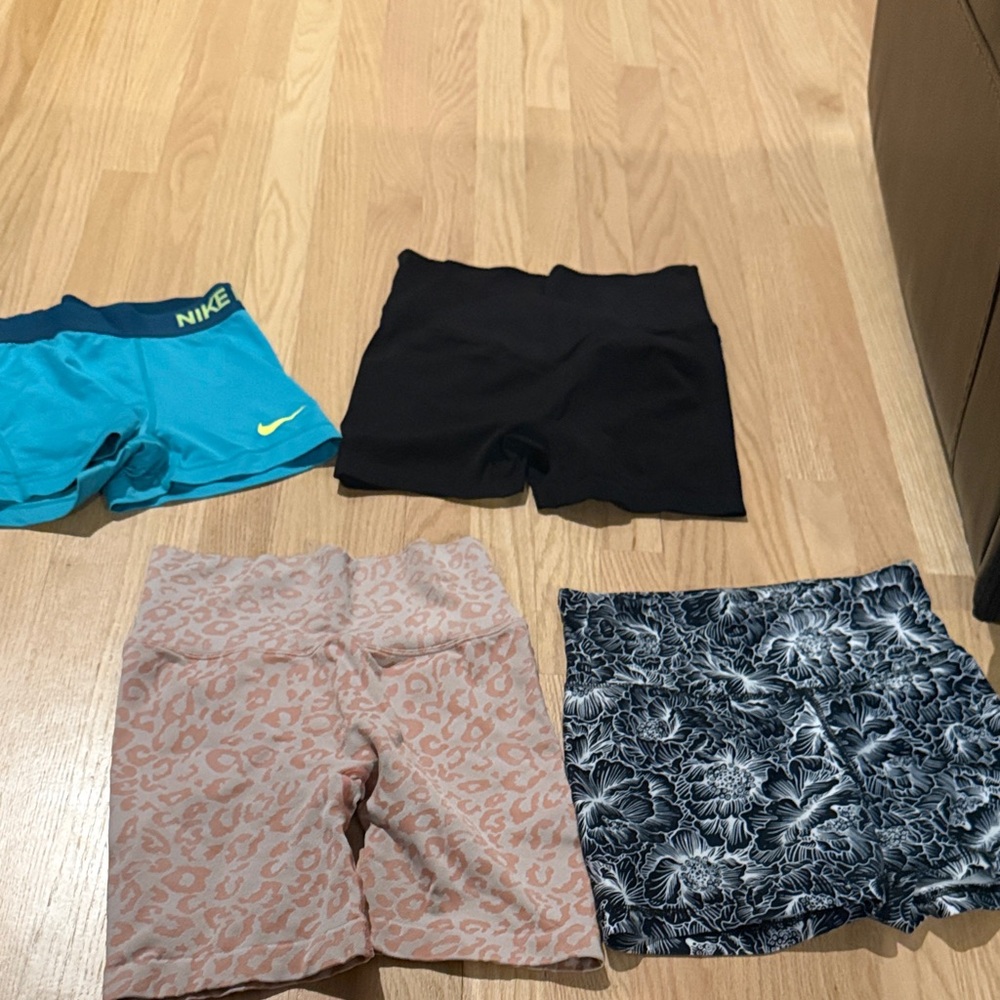 Nike Kids Shorts Set - Blue, Black, Pink, and Gray